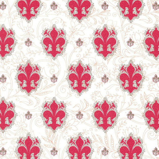 Red Fleur de Lis Florentine Print Paper ~ Carta Fiorentina Italy